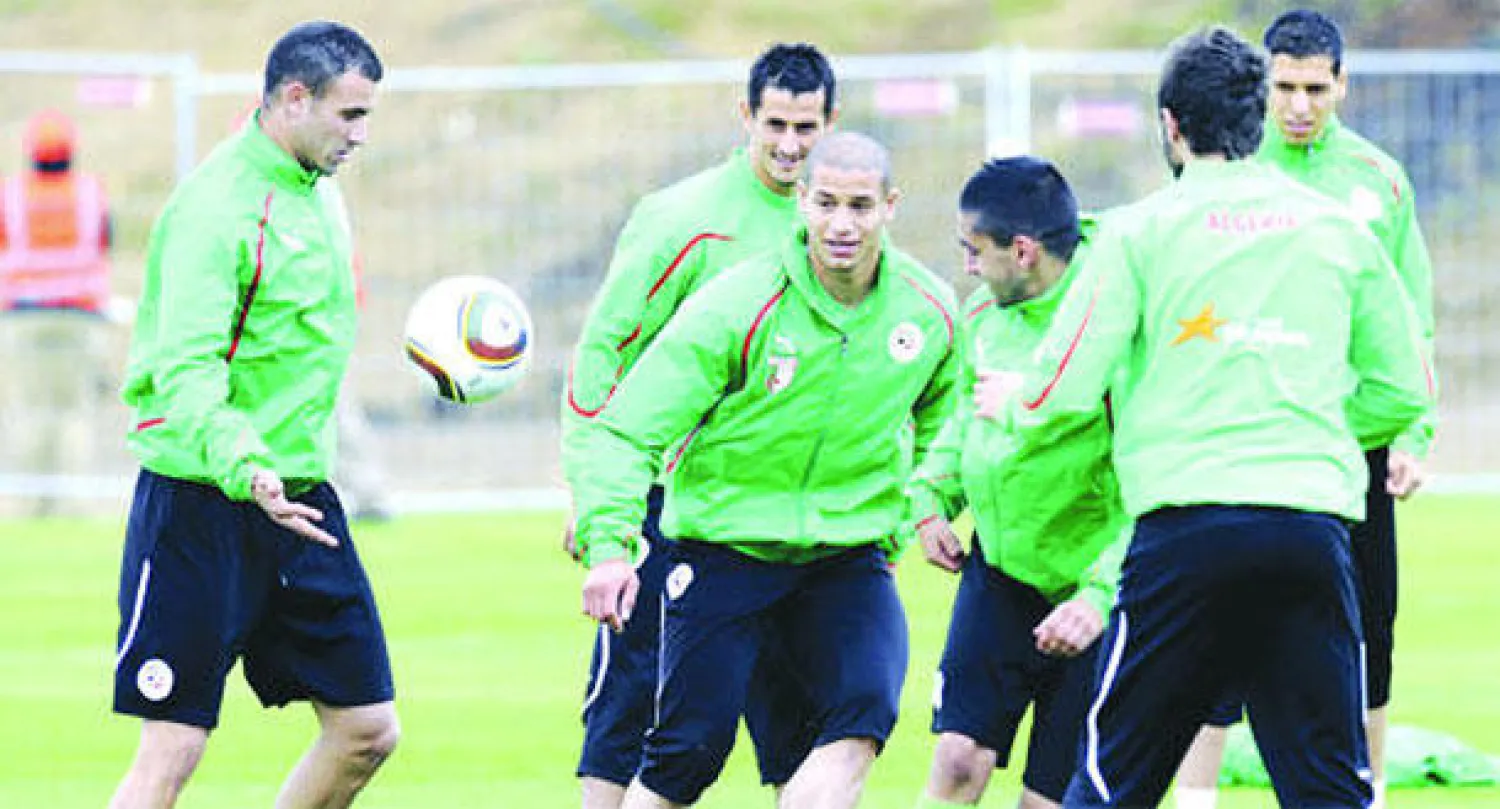 جانب من تدريبات منتخب الجزائر