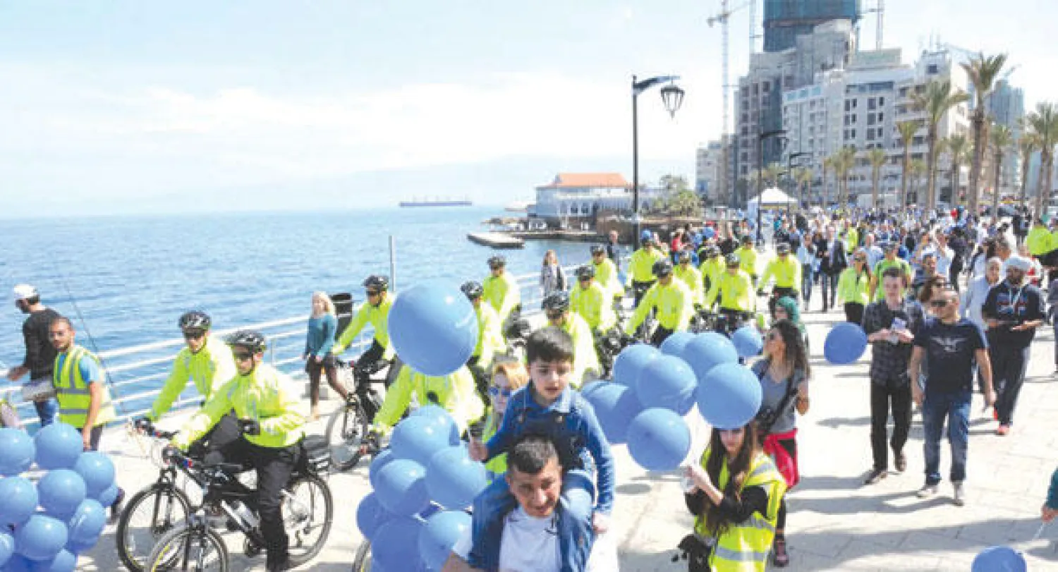 أفراد الدوريات خلال الحفل الرسمي لإطلاق المبادرة