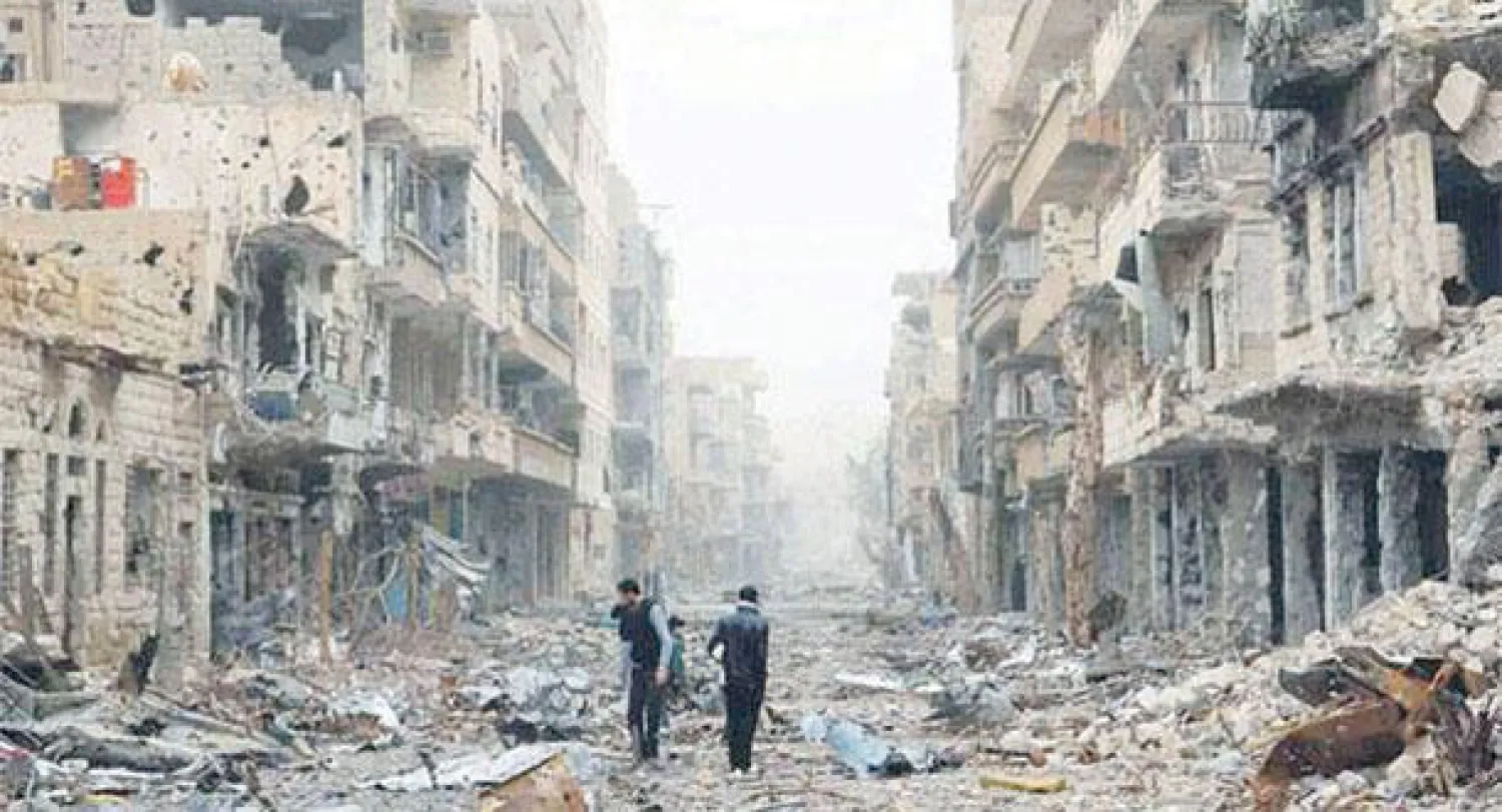 حجم الدمار في داريا («الشرق الأوسط»)