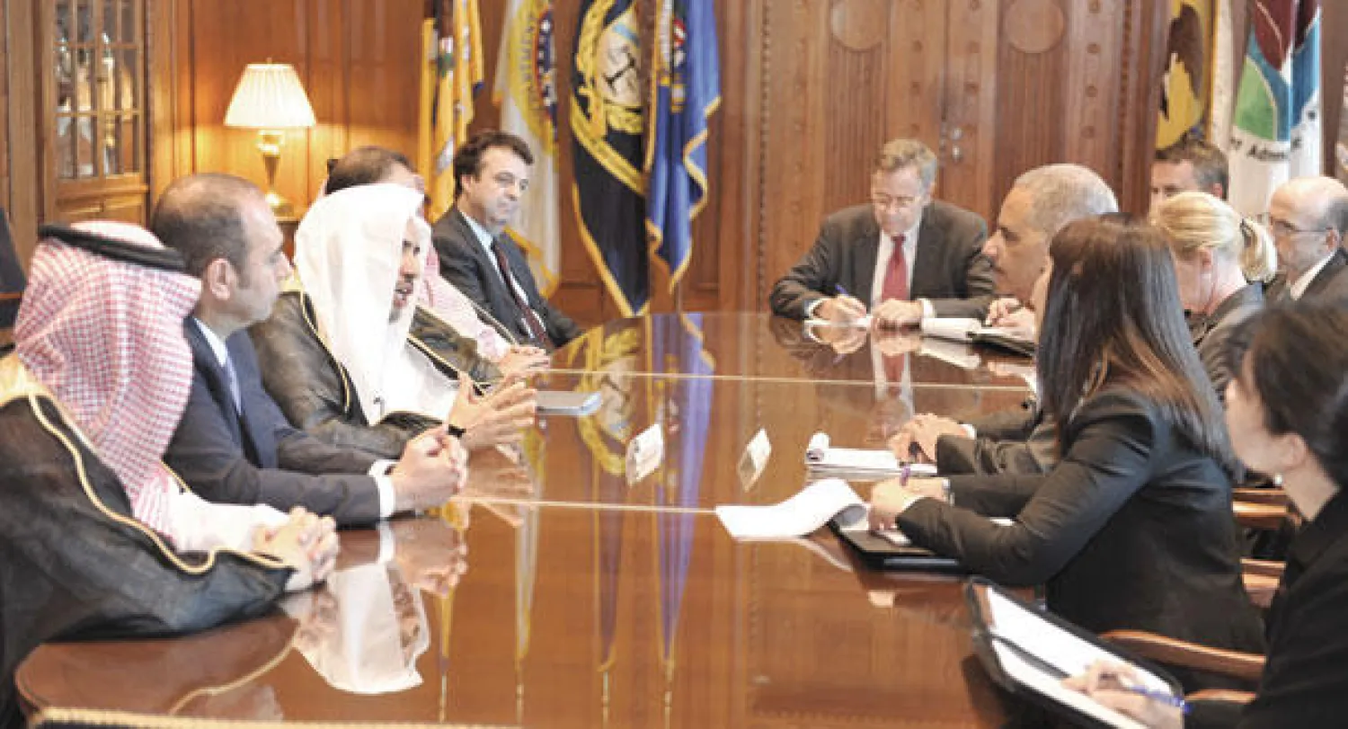 وزير العدل السعودي خلال إحدى المناقشات في زيارته الأخيرة لأميركا (واس)