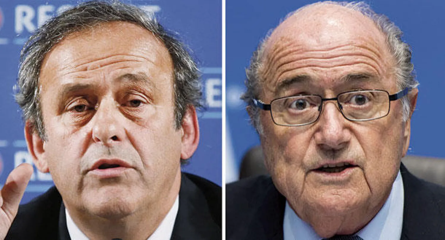 بلاتر رئيس الفيفا - بلاتيني رئيس اليويفا