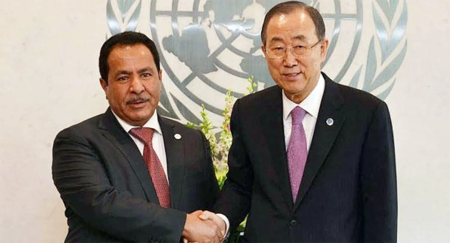 بان كي مون أمين الأمم المتحدة لدى لقائه أمين عام مركز الملك عبد الله العالمي للحوار