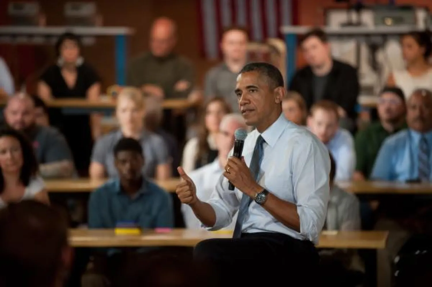 أوباما خلال خطاب له مساء أمس حيث أكد خبر اعتقال أبو ختالة 