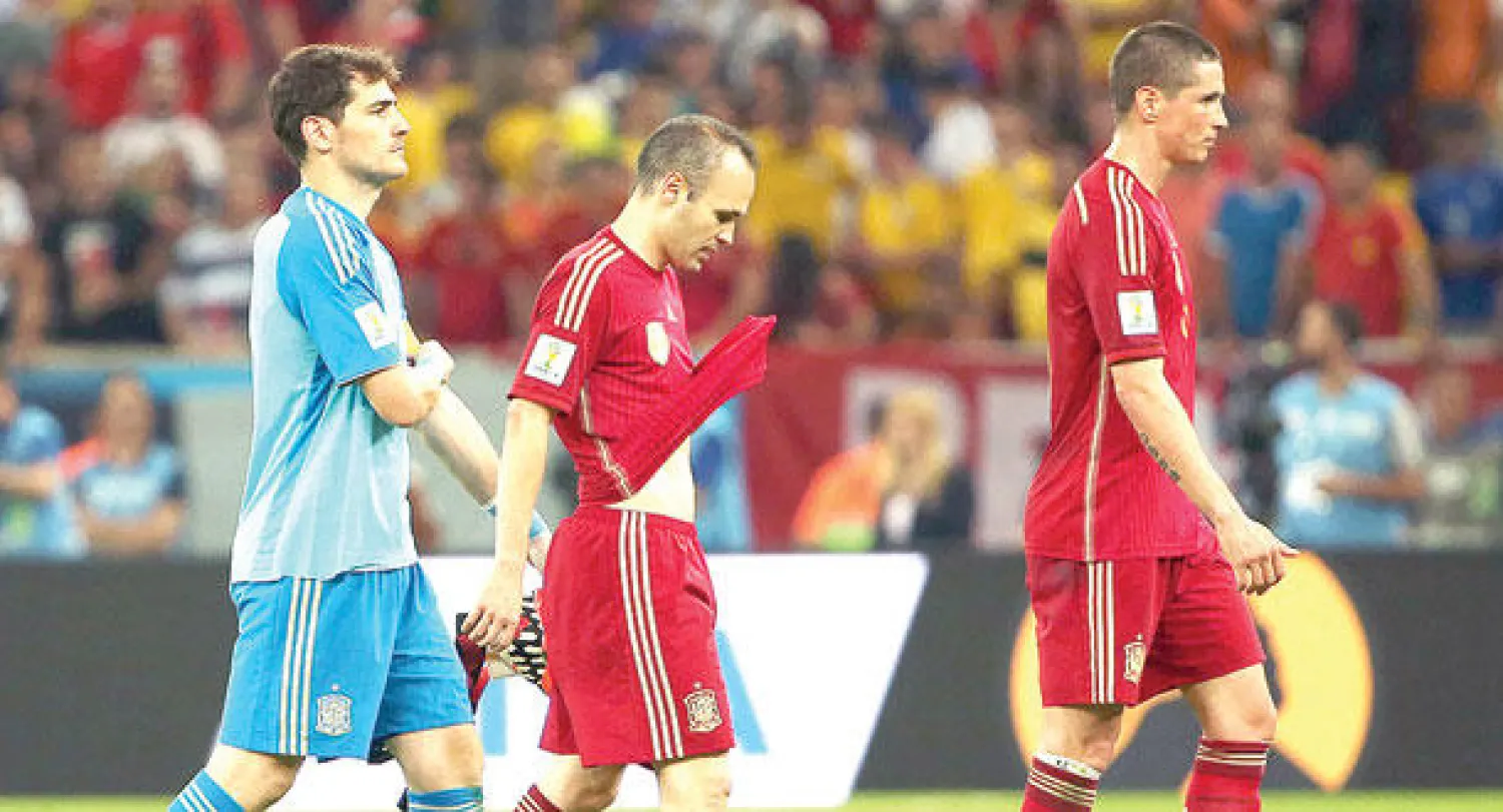 رغم الخروج المفاجئ تلقى لاعبو إسبانيا رسالة دعم من ملك البلاد (إ.ب.أ)