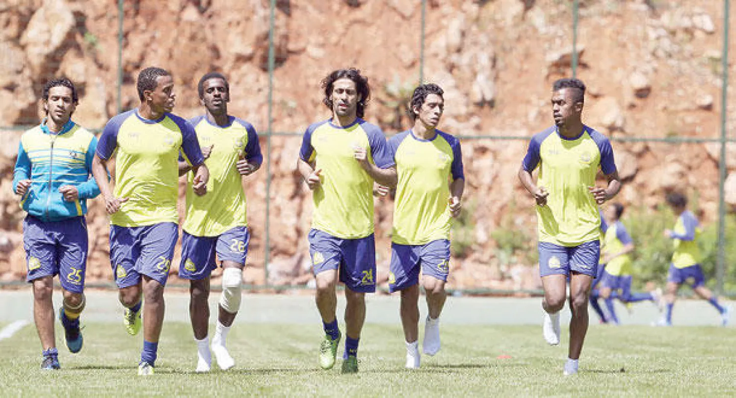 جانب من تدريبات النصر في معسكر تركيا