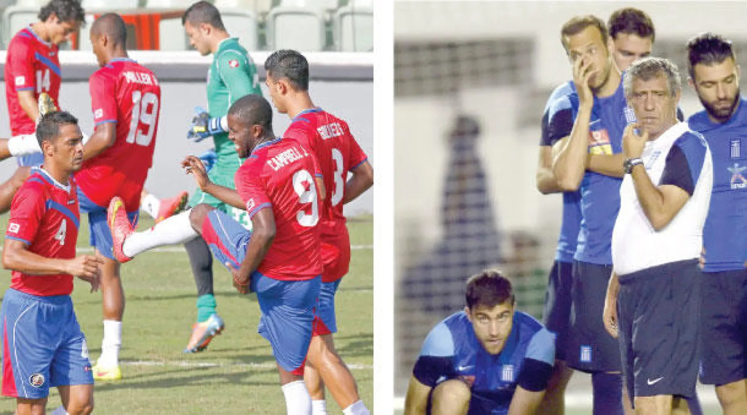 وجود اليونان في الدور الثاني لم يكن مستبعدا (أ.ف.ب)  و وصول كوستاريكا إلى دور الـ16 عده كثيرون «أعجوبة» (إ.ب.أ)