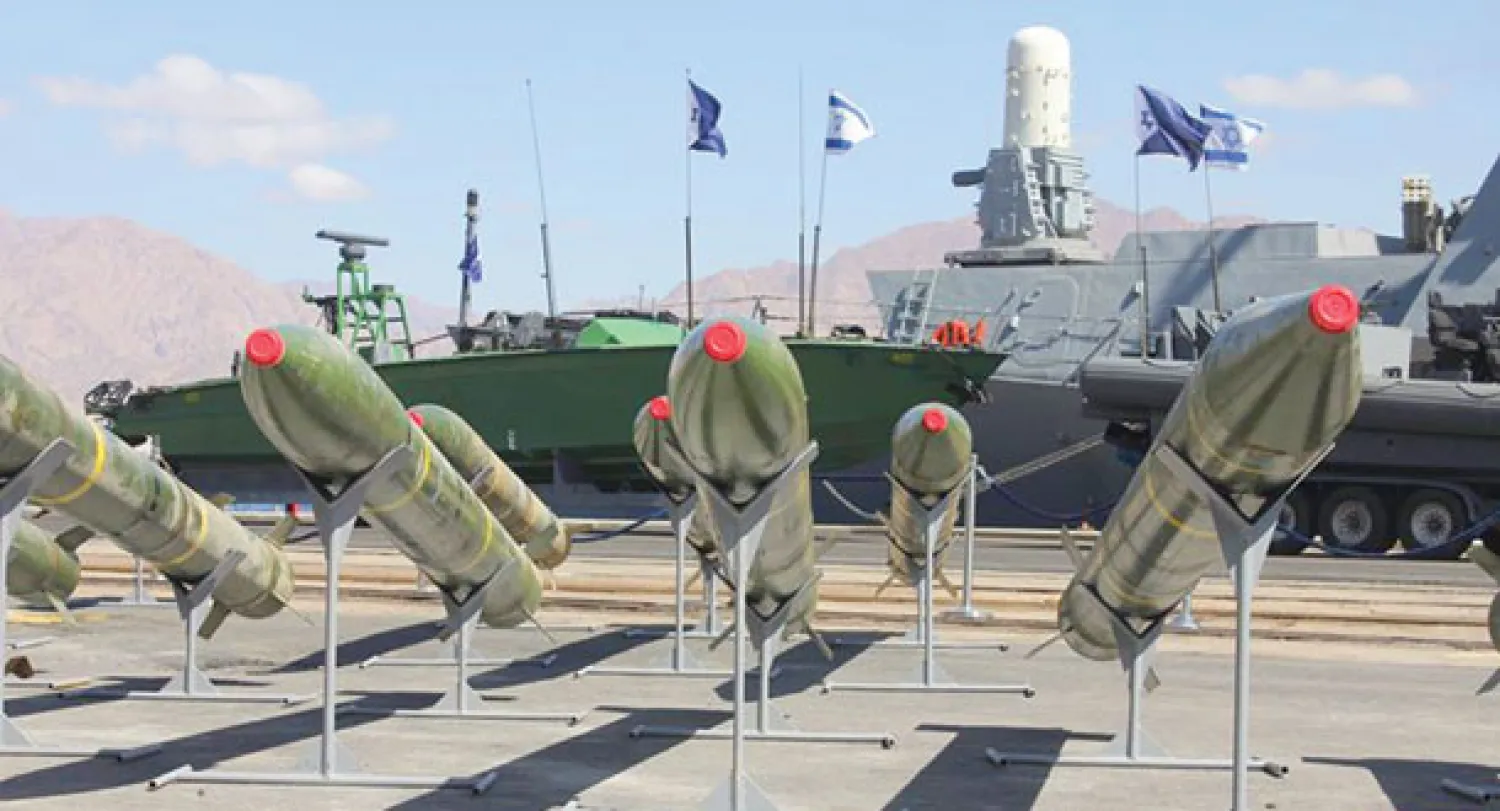 جانب من الصواريخ التي ضبطت على حاملة صواريخ إيرانية 