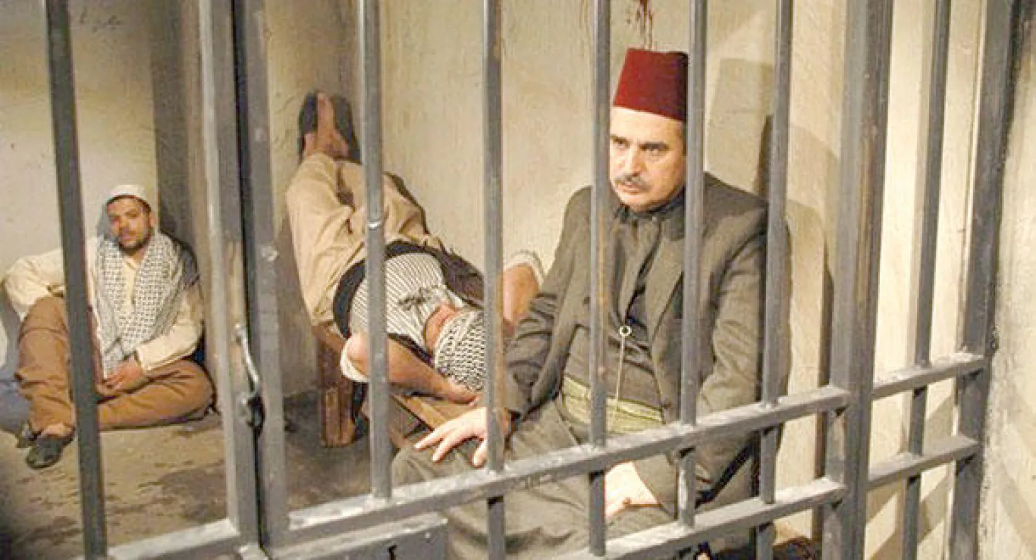 مشهد من مسلسل {باب الحارة}