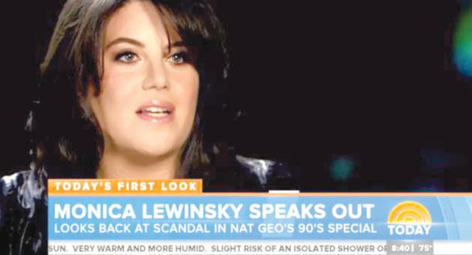 مونيكا لوينسكي: أنا أكثر امرأة تعرضت للإهانة في العالم