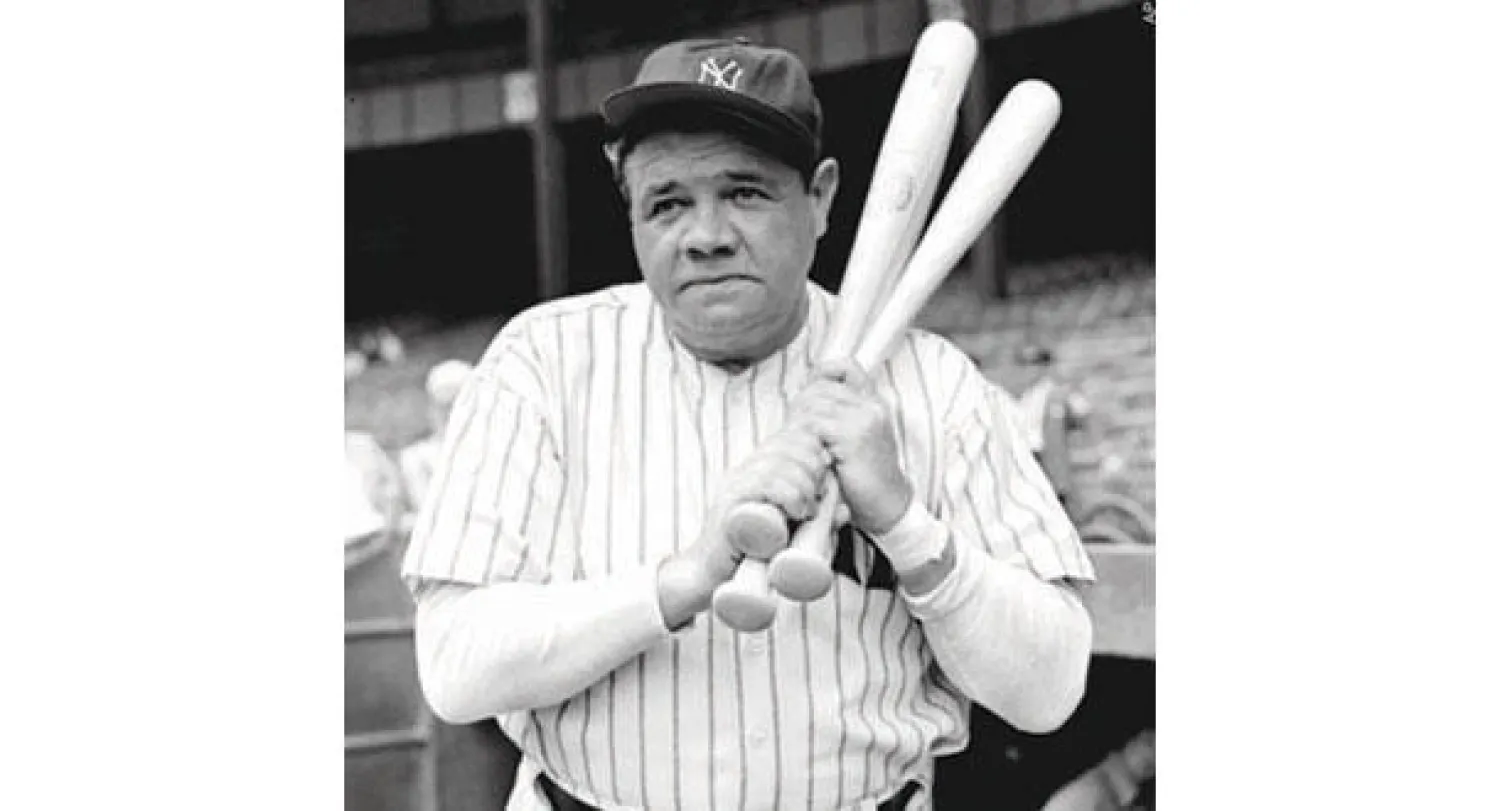 مضرب بيسبول للاعب الأميركي الشهير بيب روث