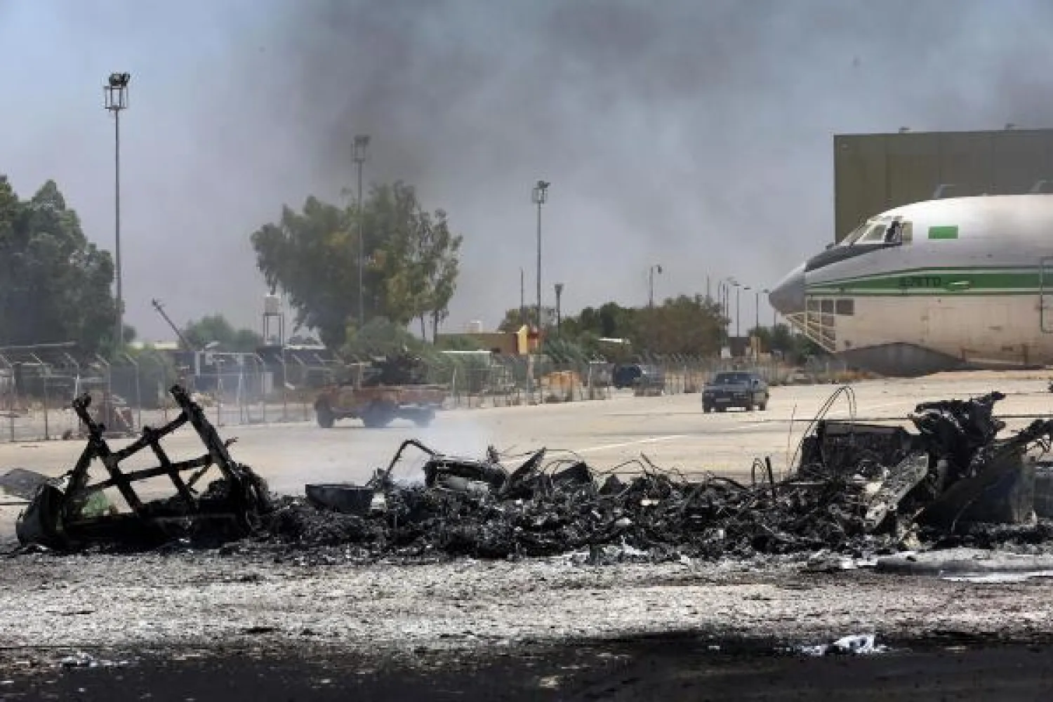 توقف للرحلات بعد إغلاق المجال الجوي بغرب ليبيا