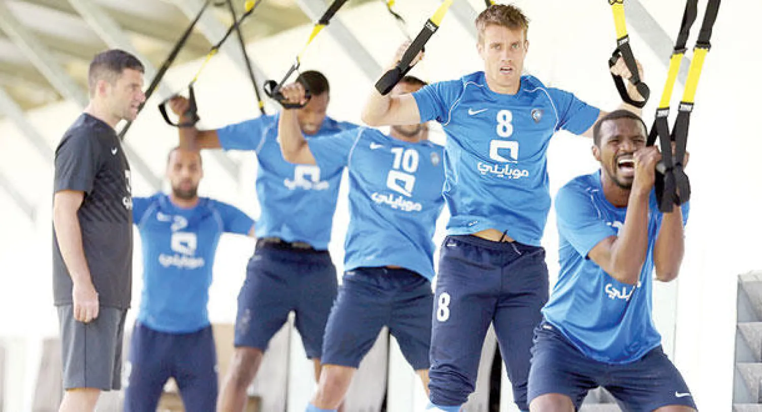 من تدريبات الهلال في معسكر النمسا (موقع الهلال الرسمي)