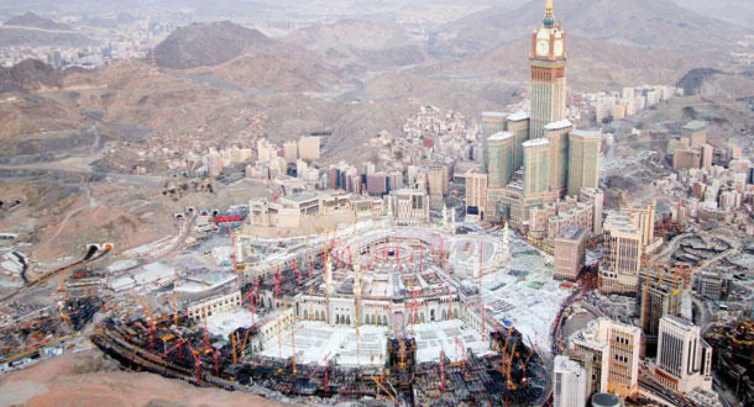 صورة جوية للحرم المكي وتظهر أعمال توسعة خادم الحرمين الشريفين (تصوير: أحمد حشاد)