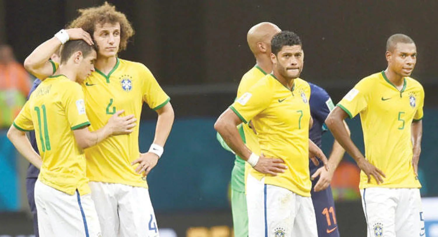 منتخب البرازيل خرج بفضيحة مدوية من المونديال الأخيرعلى يد ألمانيا (أ.ف.ب)