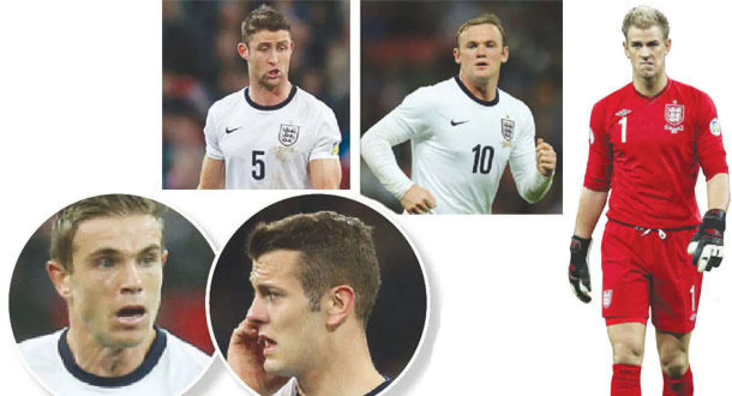 جو هارت  -  واين روني  - غاري كاهيل  -  جاك ويلشير  -  جوردان هندرسون