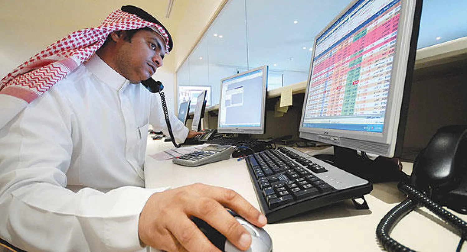 مؤشر سوق الأسهم السعودية أنهى تعاملاته يوم أمس فوق حاجز 10300 نقطة («الشرق الأوسط»)