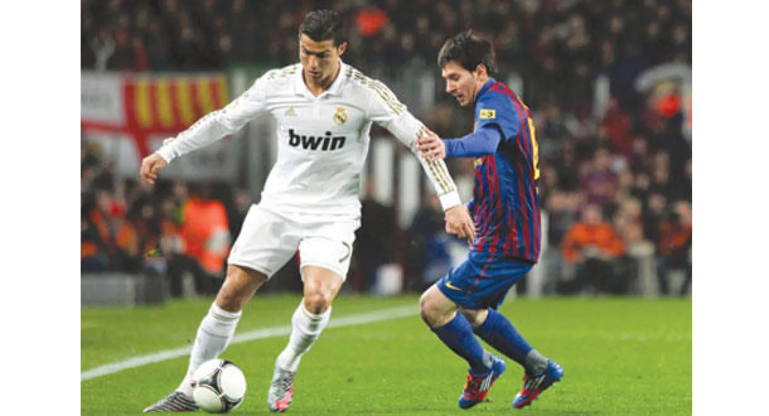 ميسي ورونالدو خلال مواجهة سابقة