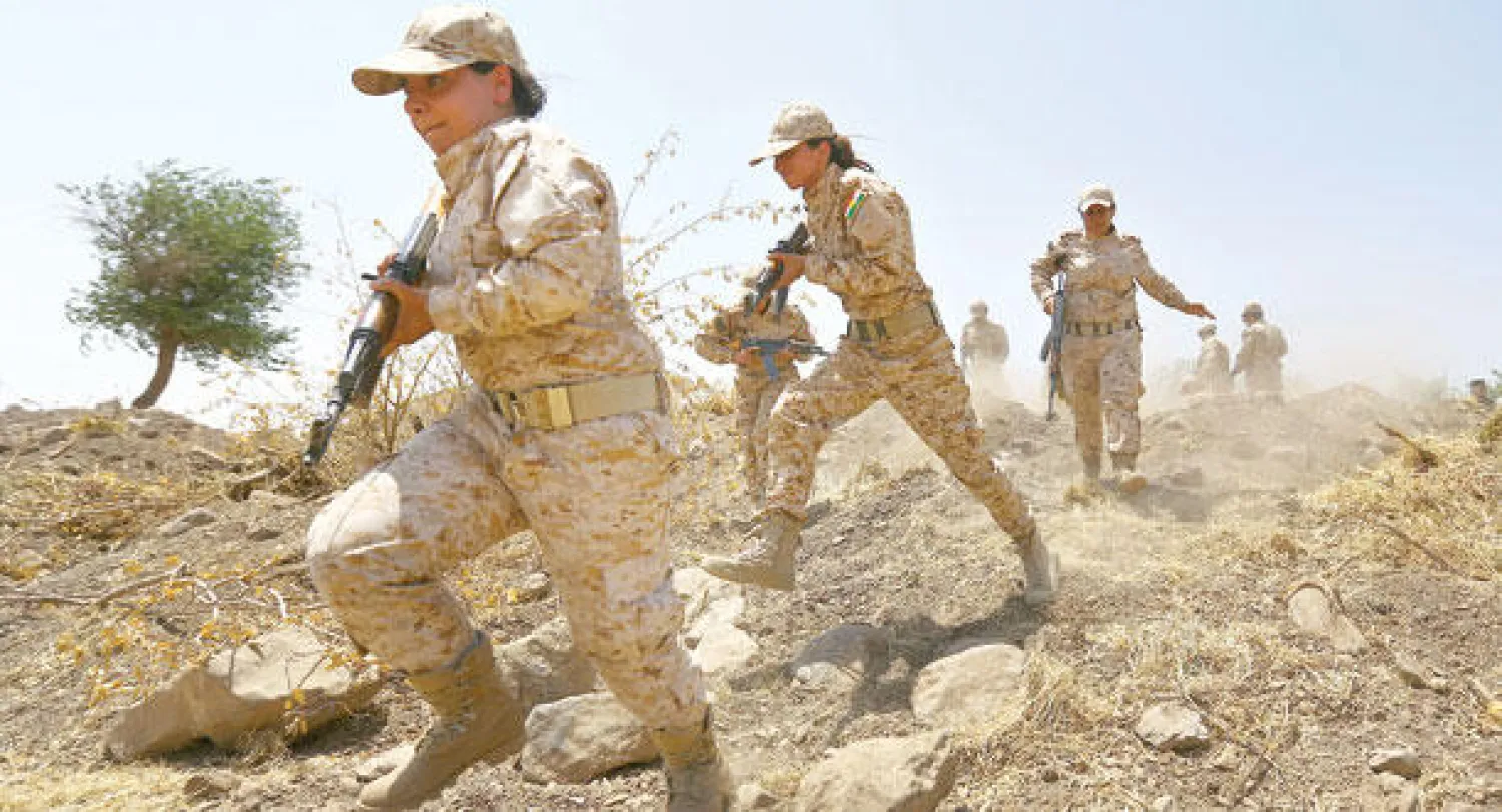 مقاتلات البيشمركة النساء رافقن الرجال في معاركهم