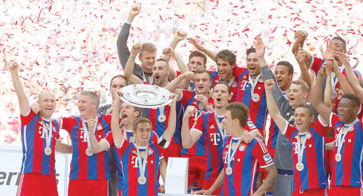 بايرن ميونيخ أحرز لقب الدوري الموسم الماضي قبل نهايته بسبع جولات