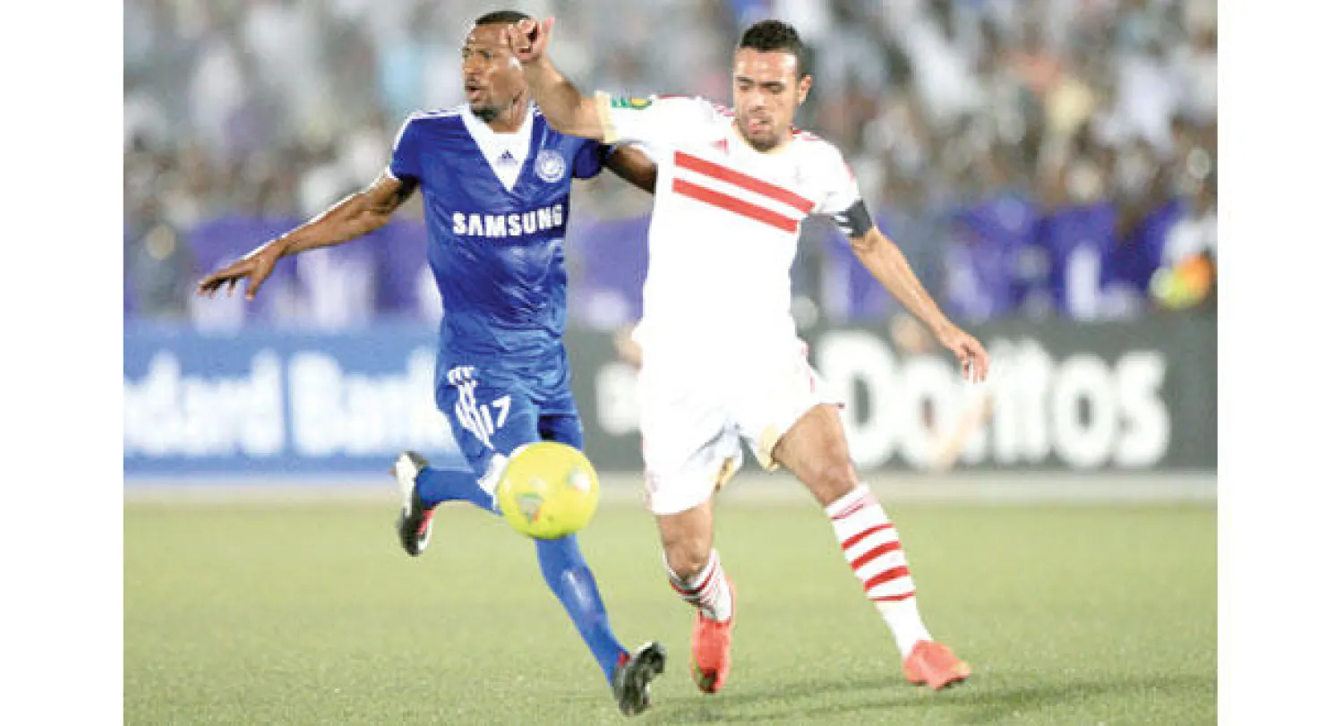 جانب من مباراة الزمالك المصري والهلال السوداني