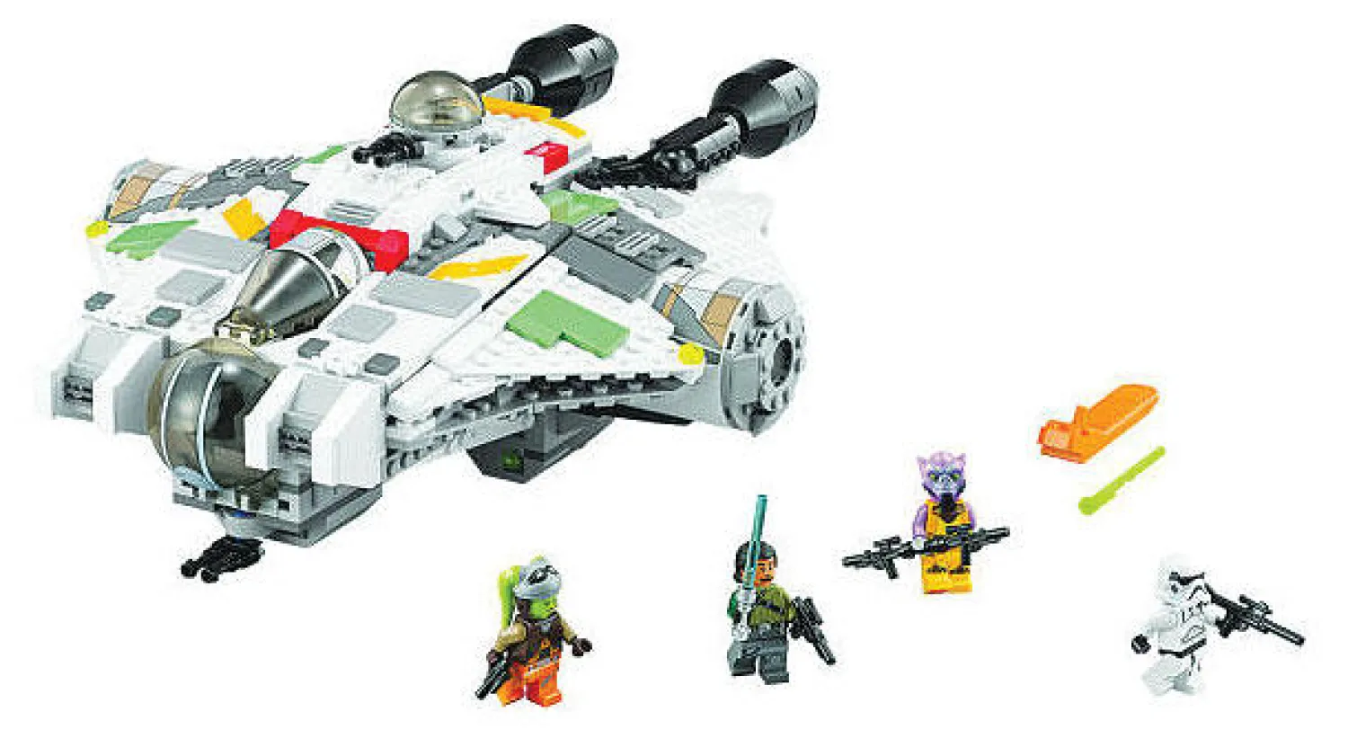 جانب من مجسمات لعب {حرب النجوم} {رويترز}