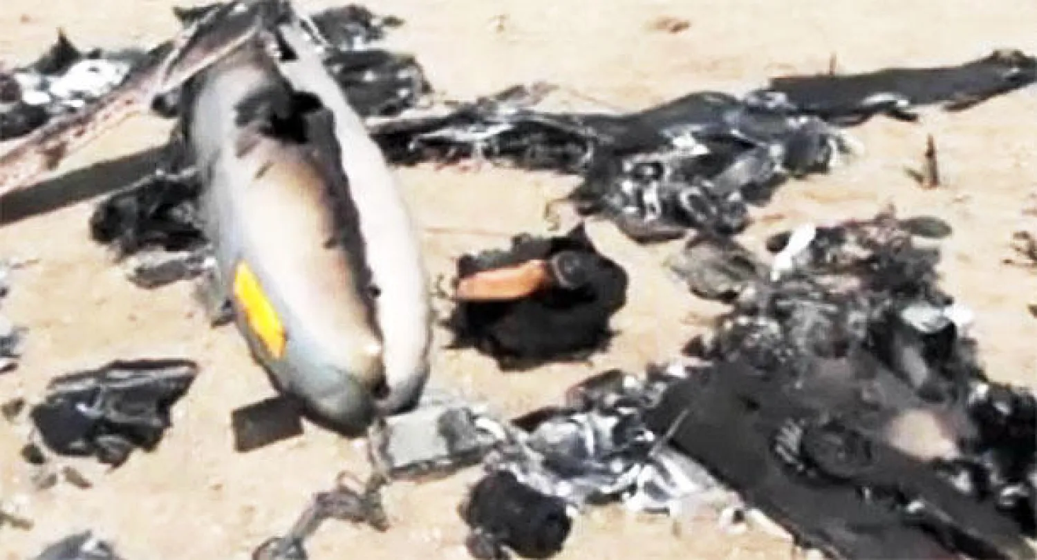 الطائرة التي أسقطت من طراز هرمس من صنع اسرائيلي وقادرة على التواري امام أجهزة الرادار