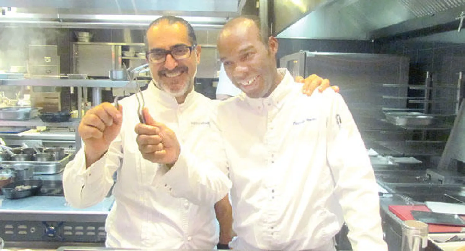 الشيف مارون شديد مع صديقه وزميله الشيف مارسال رافان