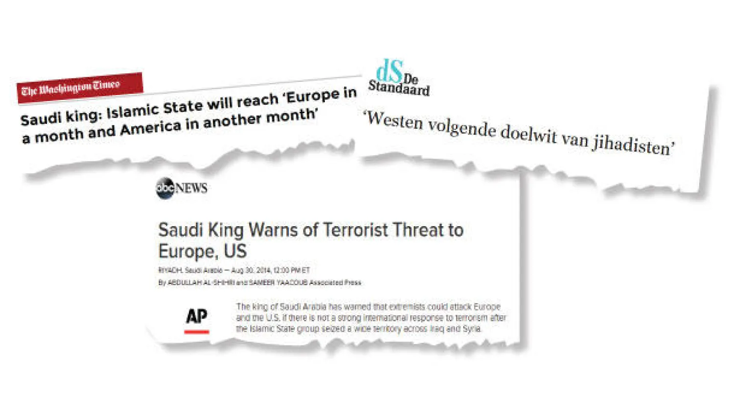 قصاصات من الصحف العالمية تبرز تصريحات خادم الحرمين الشريفين