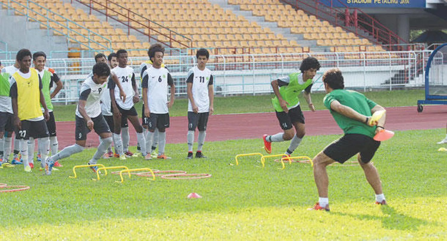 جانب من تدريبات المنتخب السعودي للناشئين
