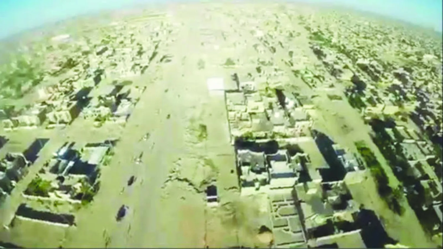 صور لمدينة الفلوجة ملتقطة من طائرة «درون» على مواقع «داعش» الإلكترونية (نيويورك تايمز)
