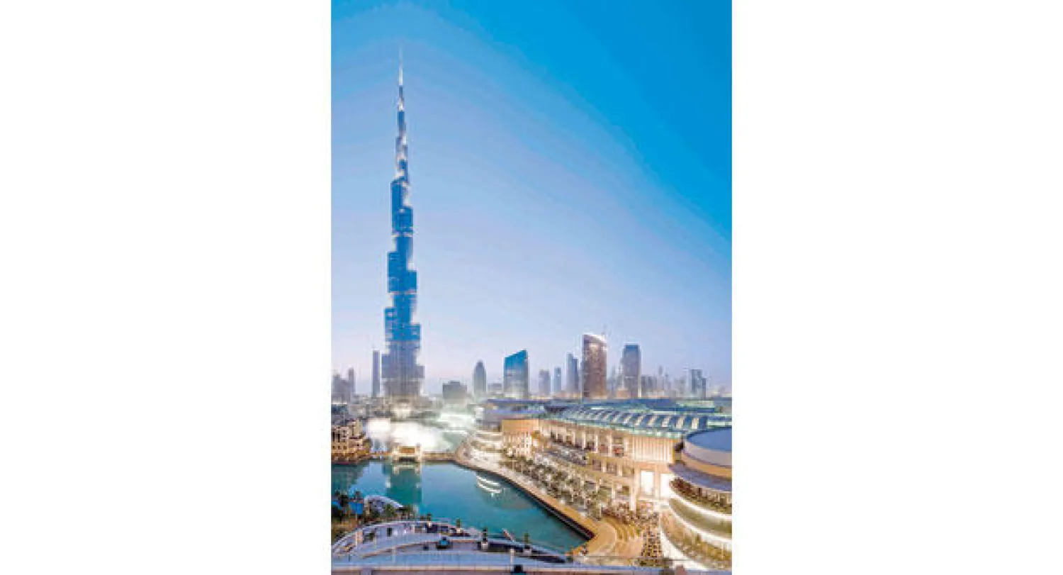 منطقة أعمال «إعمار» وسط دبي («الشرق الأوسط»)