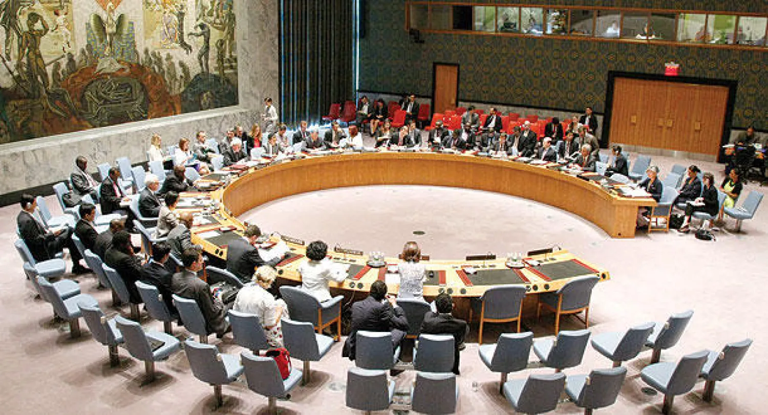 جانب من جلسة سابقة لمجلس الأمن (أ.ب)