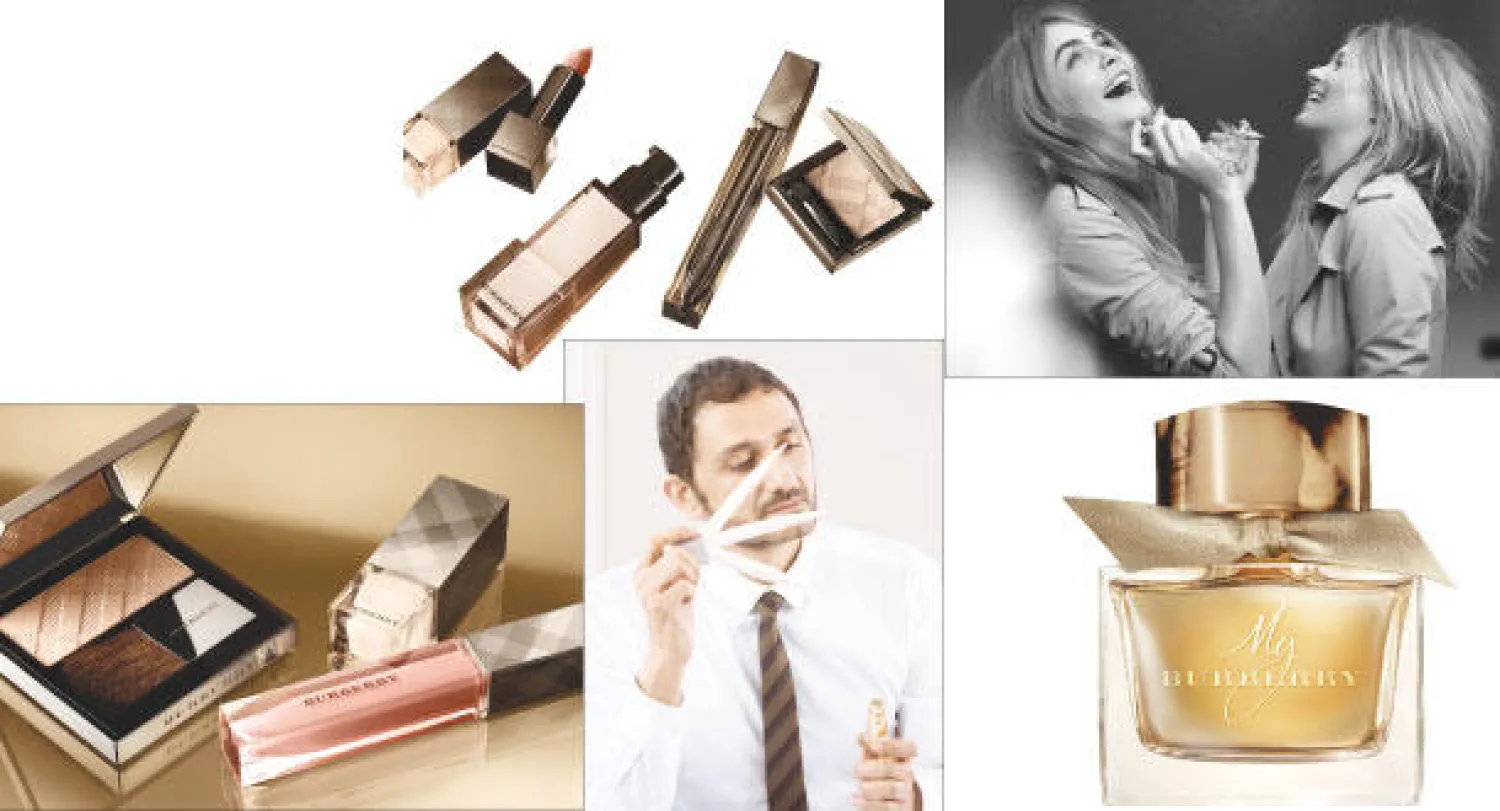 العارضتان كايت موس وكارا ديلفين.. تمثلان جيلين يجمعهما الجمال في حملة «ماي بيربيري» التي صورها ماريو تيستينو  -  مستحضرات ماكياج تشمل كل ما تحتاجه زينة المرأة  -  العطار فرانسيس كوردجيان مبتكر العطر الجديد  -  ألوان طبيعية تعكس بهدوئها توجهات الدار وأصولها البريطانية