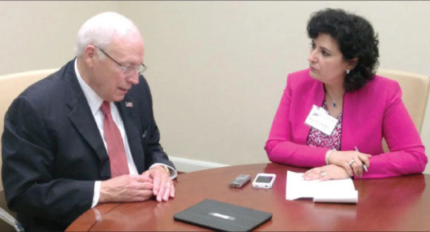 ديك تشيني لدى حواره مع {الشرق الأوسط}