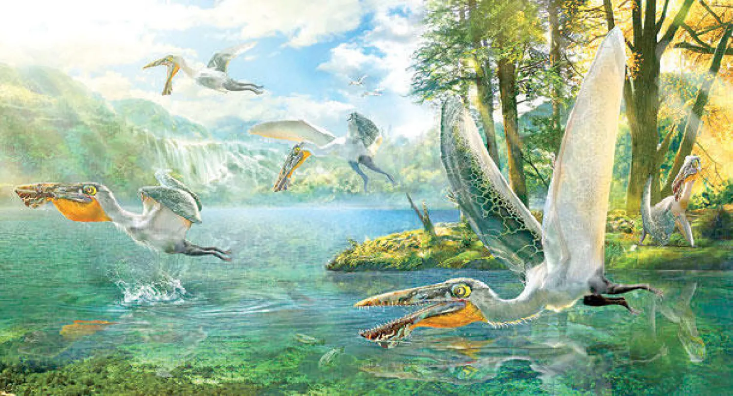 رسم تخيلي لإيكراندراكو أفاتار الذي اكتشف في الصين وكان يعيش قبل 120 مليون سنة (رويترز)