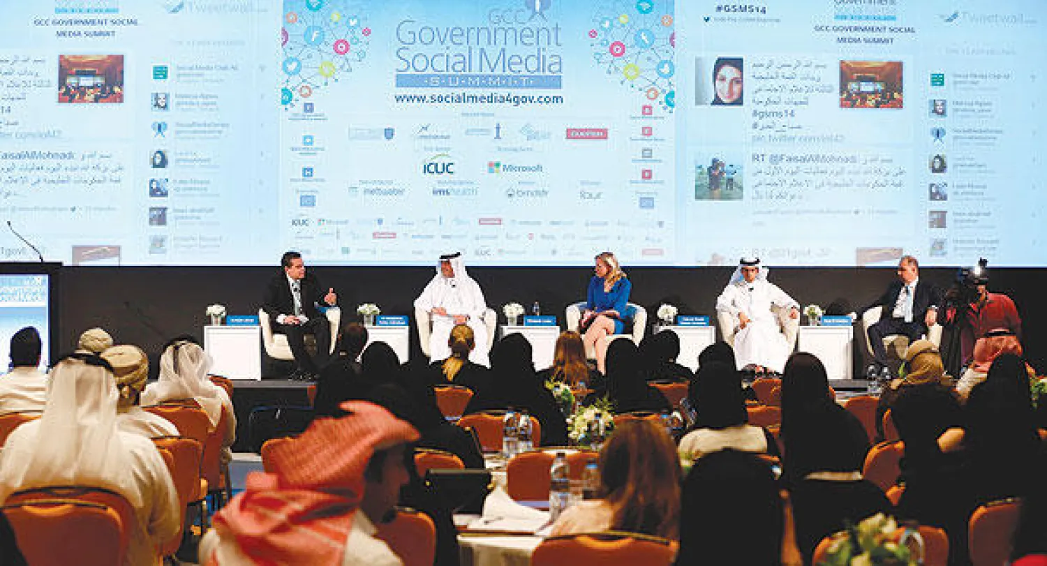 جانب من جلسات القمة الحكومية الخليجية في مدينة دبي («الشرق الأوسط»)