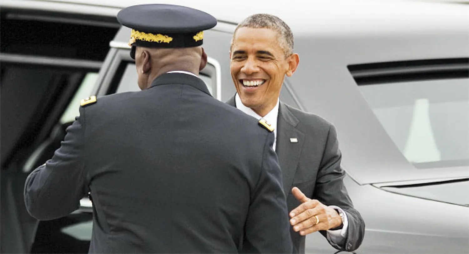 أوباما في لقاء مع ضباط العمليات ضد «داعش»