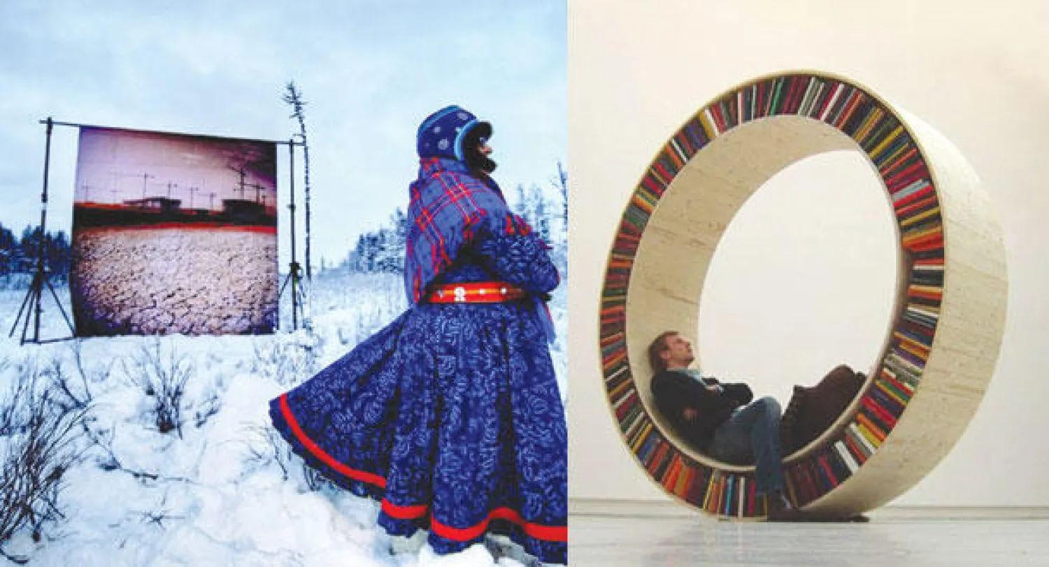 تصميم لاستراحة محبي الكتب للفنان ديفيد غراسيا  -  صورة فوتوغرافية التقطها الفنان اللبناني روجيه مكرزل