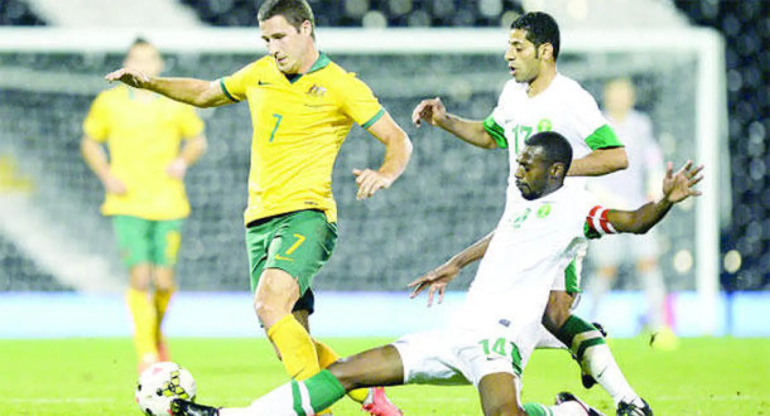 جانب من مواجهة السعودية وأستراليا الأخيرة في لندن