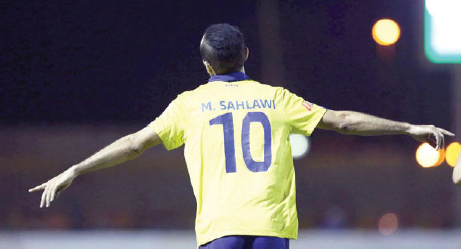 محمد السهلاوي مهاجم النصر دخل بقوة على خط صراع الهدافين في الدوري السعودي (تصوير: عبد العزيز النومان)