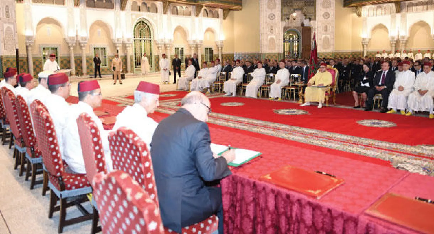 العاهل المغربي خلال إشرافه على إطلاق مخطط ترقية الدار البيضاء (ماب)