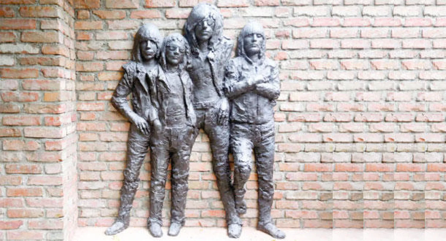 تمثال فرقة «رامونز» في حديقة روك أند رول في زغرب