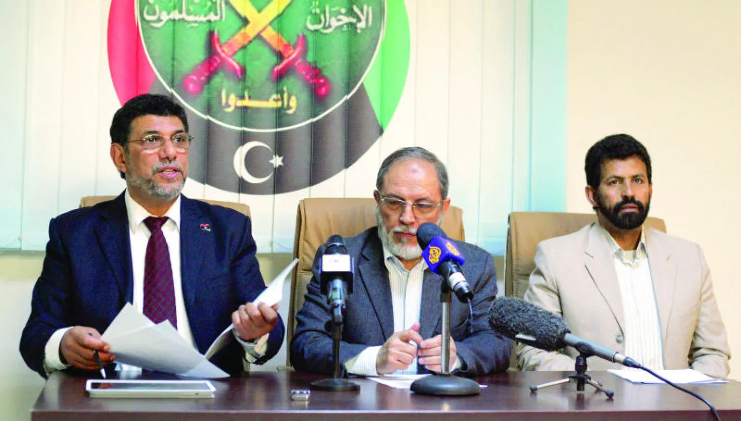 صورة ارشيفية لبعض قادة الأخوان المسلمين في ليبيا (أ. ف. ب)