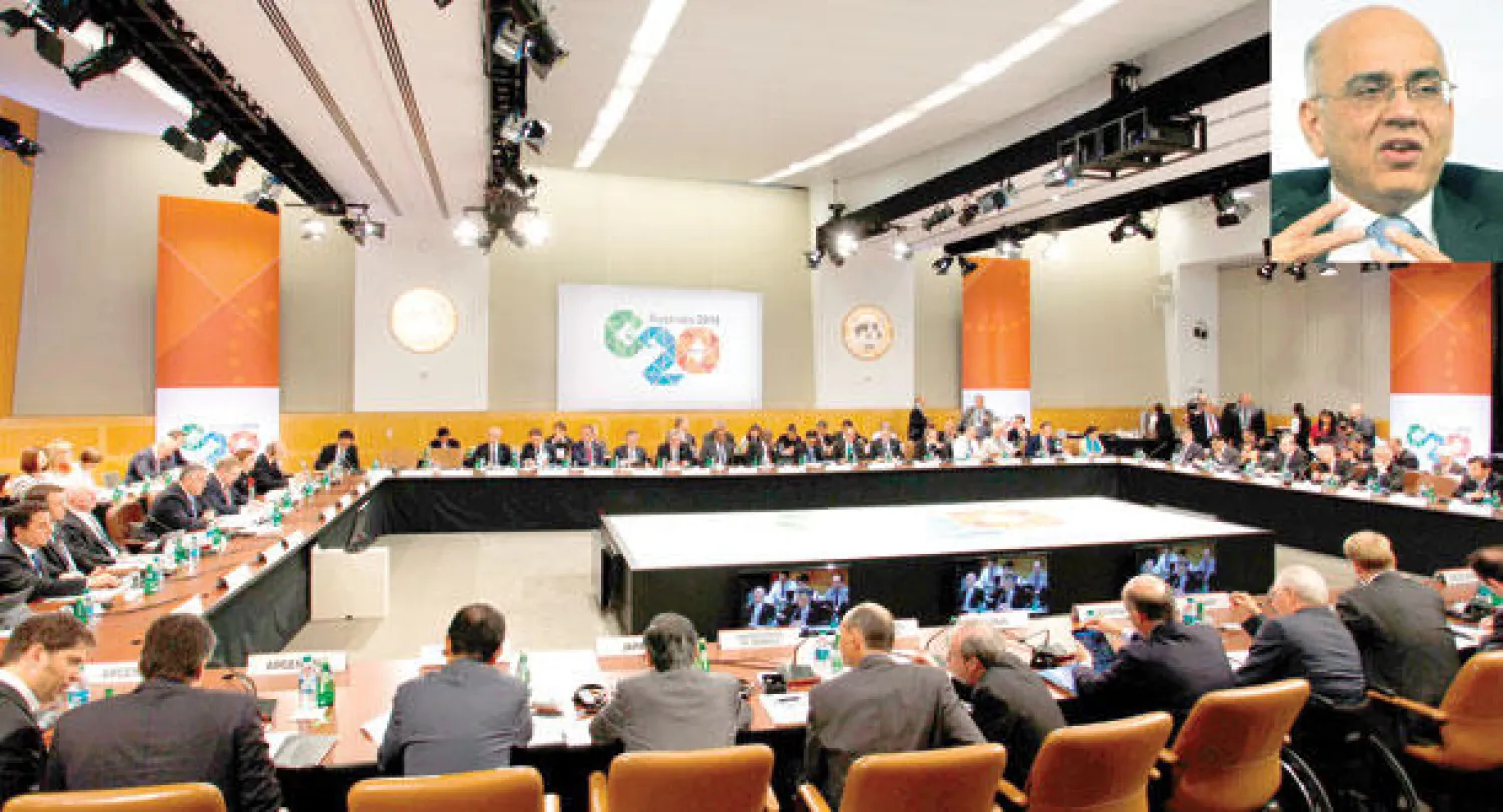 مسعود أحمد  و جانب من اجتماعات صندوق النقد والبنك الدولي في واشنطن