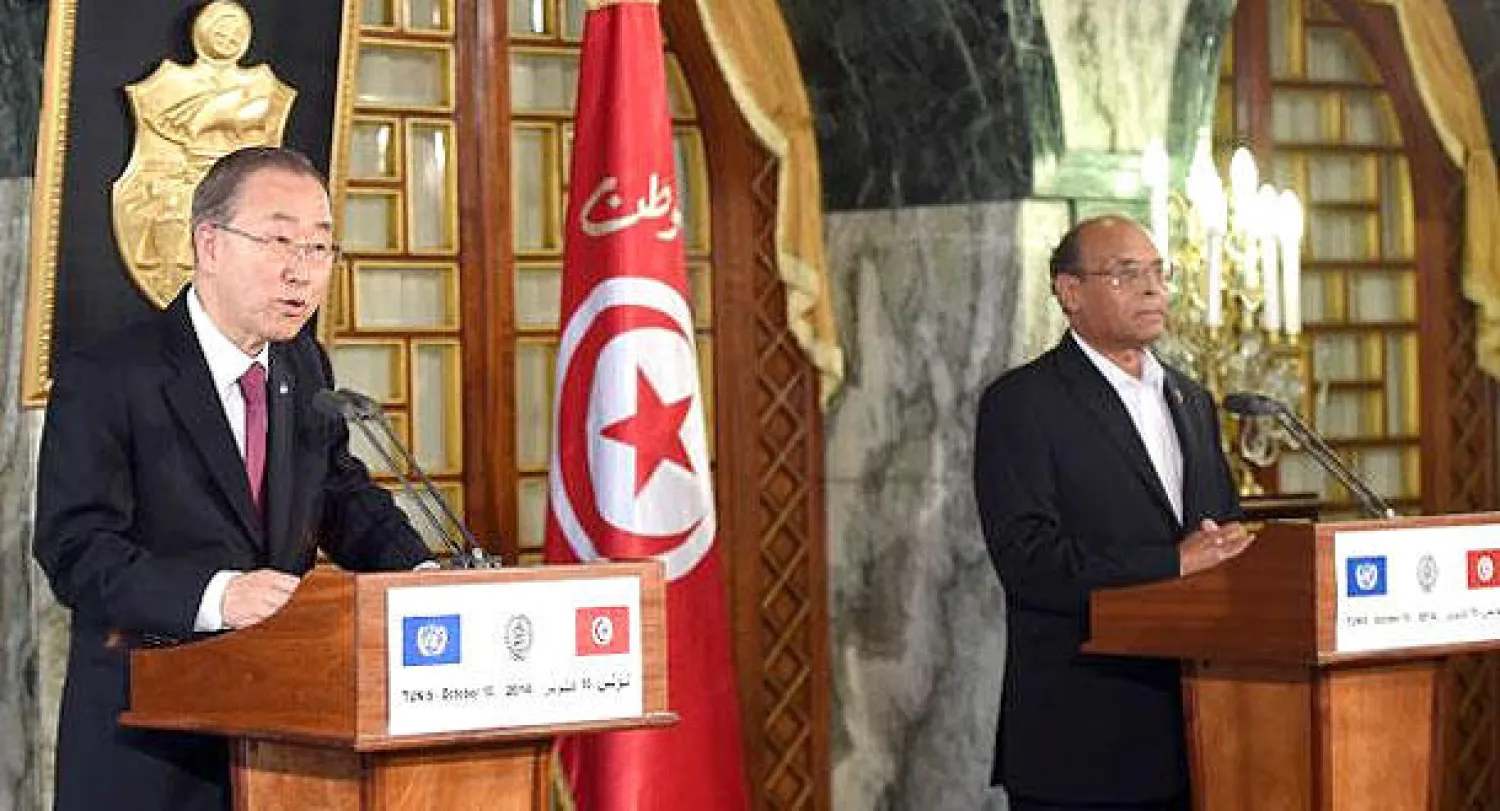 بان كي مون في تونس لدعم مسار الانتخابات