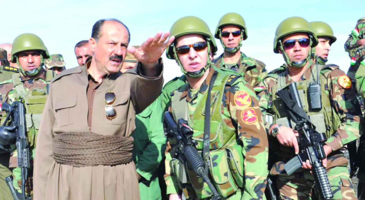 وكيل وزارة البيشمركة أنور حاج عثمان يتفقد القوات الكردية في محور كركوك («الشرق الأوسط»)