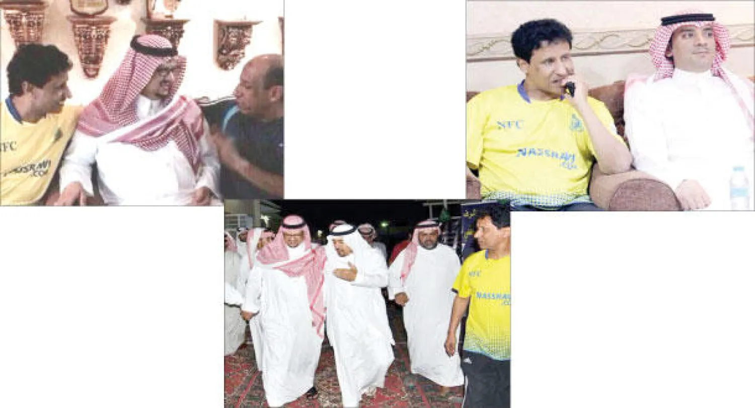 3 صور عرضتها لجنة الحكام على النفيسة  تظهر ارتداءه قميص النصر في أكثر من مناسبة