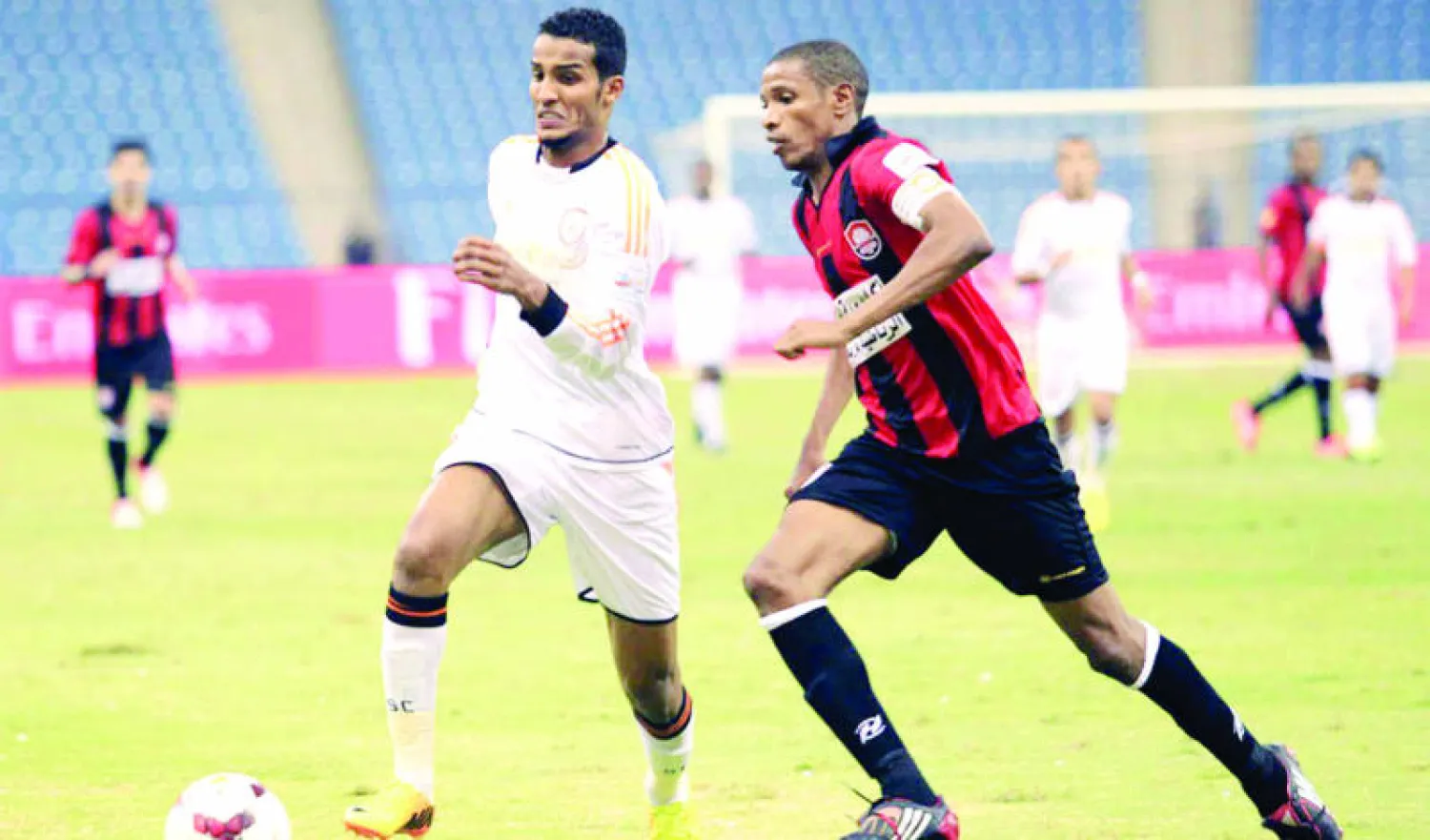 من مواجهة سابقة بين الشباب والرائد في الدوري السعودي