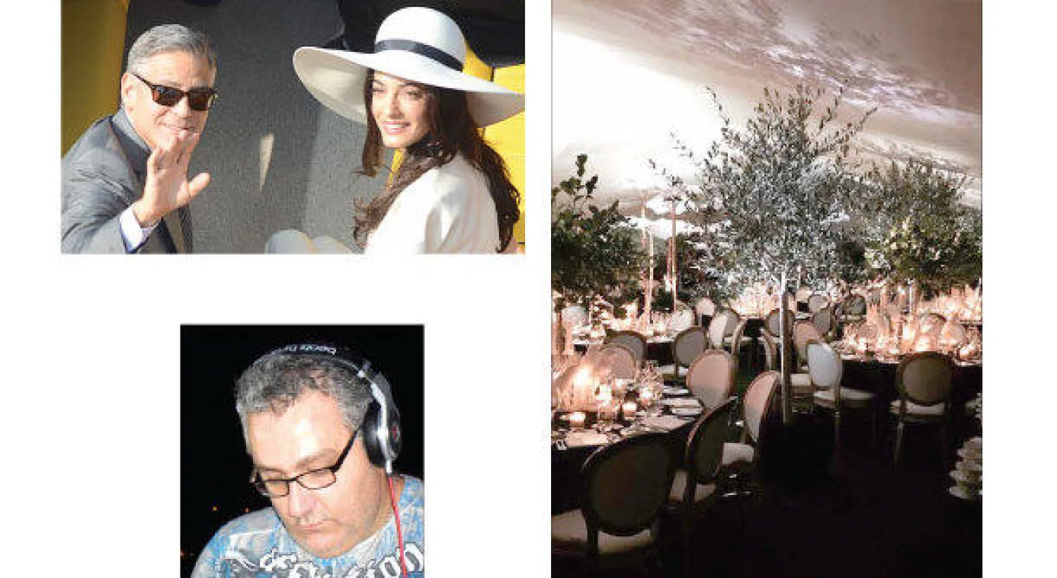 سعيد مراد، أمل علم الدين وجورج كلوني، و قاعة الحفل