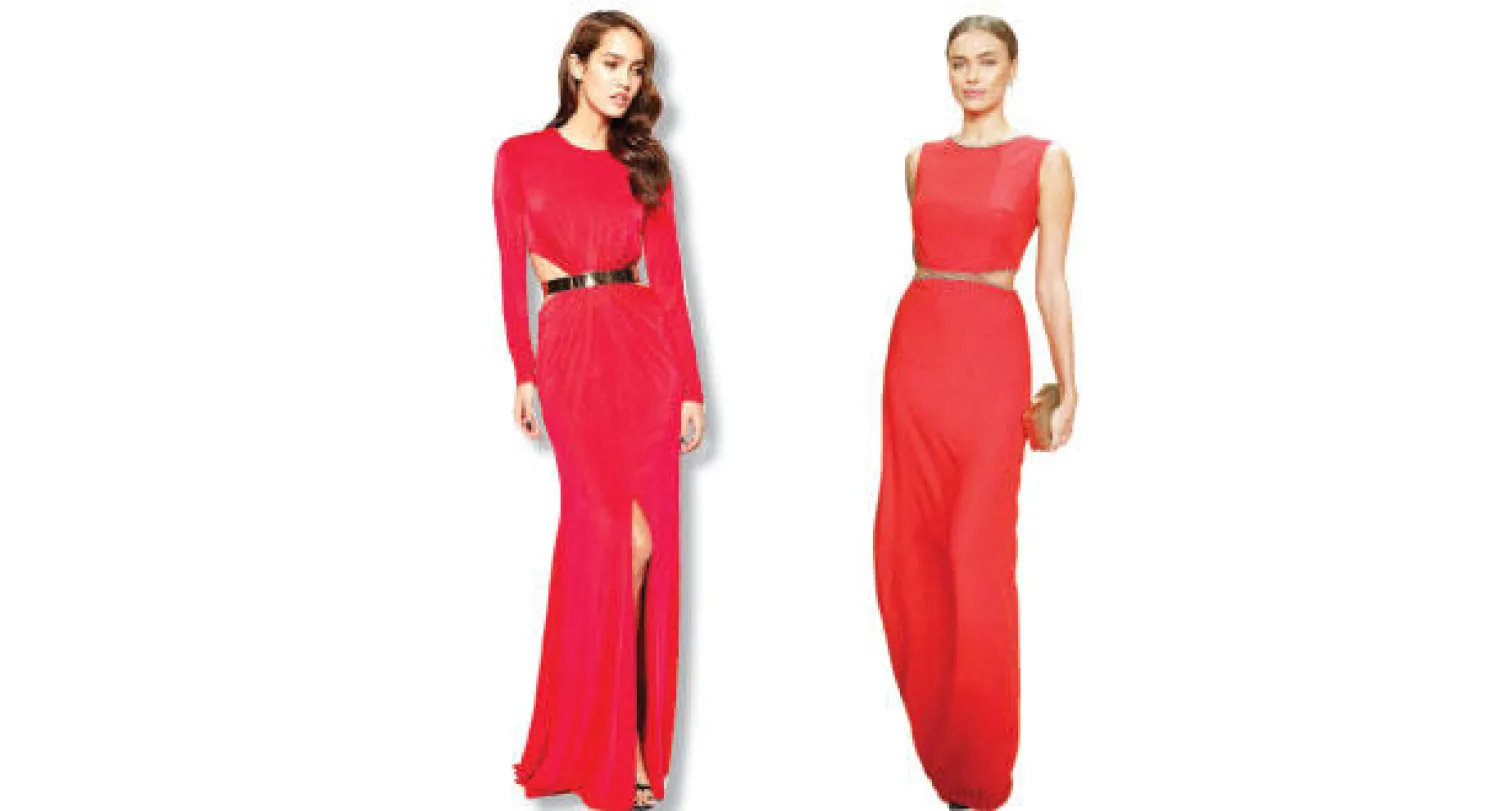 العارضة إيرينا الشايك  -  فستان من «فوريفير يونيك» بـ275 جنيها إسترلينيا يتوفر على موقع «Asos»